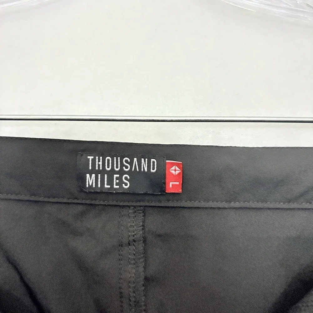 Thousand Miles All Day Shorts Men L Black Drawstring Stretch Running Performance